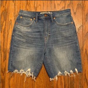 Madewell High-Rise Mid-Length Denim cutoffs Shorts